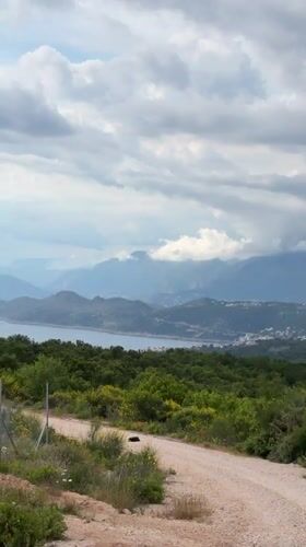Car journey documented through Montenegro mountain countryside