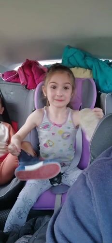 Family car trip documented in rural Bulgarian village