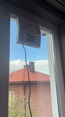 Window-cleaning robot operates inside home in Vladaya, Bulgaria