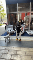 Public exhibition held outside glass building in Rho, Italy