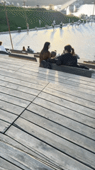 Evening sunset gathering documented along Nizhny Novgorod riverfront