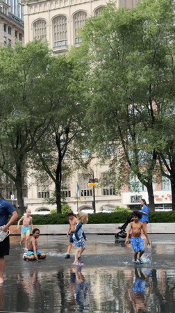Afternoon at Crown Fountain, Millennium Park