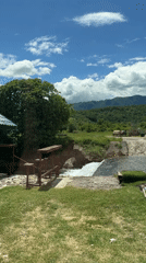 Small dam waterfall documented in Dupilo Montenegro countryside