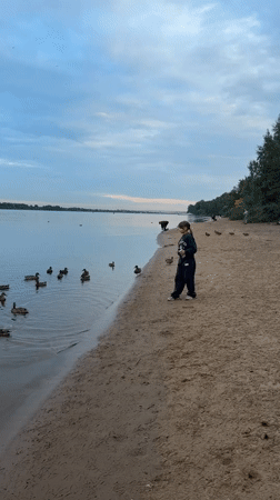 Relaxed summer afternoon by the water in Rusanovo