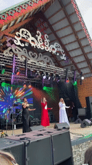 Music festival draws crowds to muddy campgrounds in Sharkan, Russia