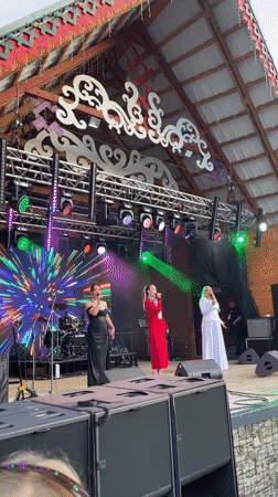 Music festival draws crowds to muddy campgrounds in Sharkan, Russia