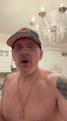 Shirtless man records selfie videos in Saint Petersburg