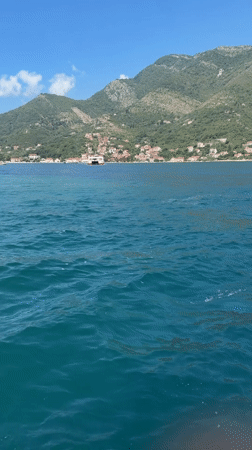 Ferry and boat traffic observed in Lepetane waters, Montenegro