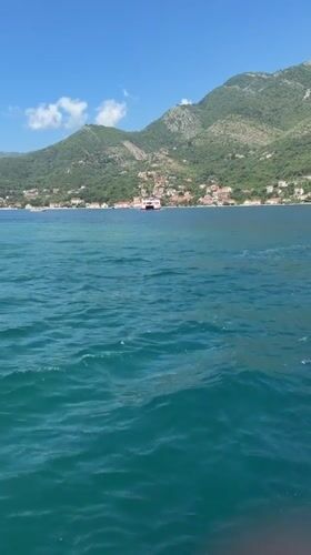 Ferry and boat traffic observed in Lepetane waters, Montenegro