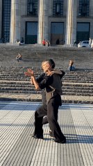 Tango couple performs romantic dance at Buenos Aires university