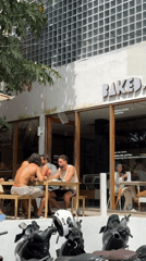 Morning cafe activity documented at BAKED in Kuta Selatan
