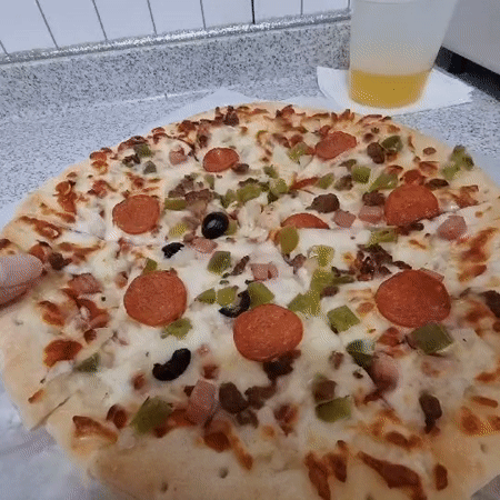Late-night home life in rural South Korea: pizza, a toddler, and a cat