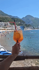 Summer day on the Adriatic: Sutomore beach in full swing