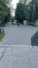 Samara park evening: fairground rides, pond life, and street music