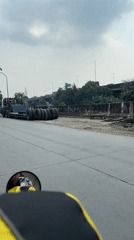 Motorcyclist documents morning commute through North Jakarta streets