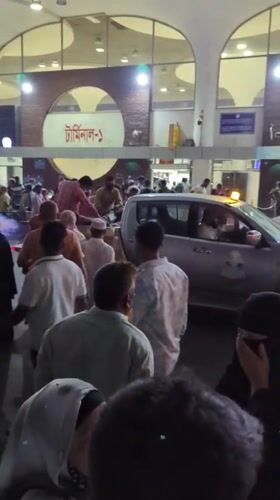 Airport terminal activity recorded in Dhaka during midday hours