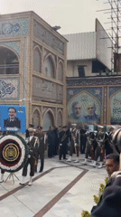 Iranian state funeral ceremony draws crowds, military honors