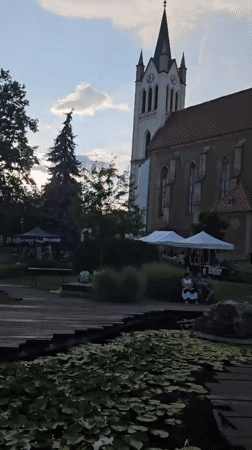 Wandering the Festetics Palace grounds on a summer evening