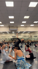 Ballet rehearsal in progress at an Antalya dance studio