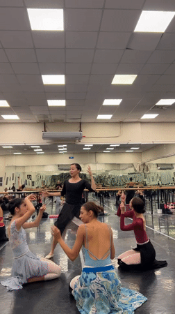 Ballet rehearsal in progress at an Antalya dance studio