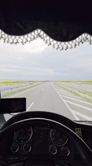 Truck driver perspective recorded in Zheleznik, Bulgaria