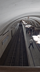 Routine morning commute activity observed across central Moscow