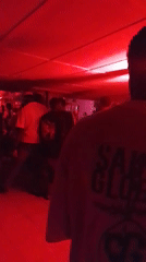 Red-lit gathering in Abuja, Nigeria