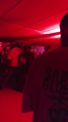 Red-lit gathering in Abuja, Nigeria