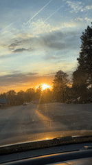 Sunset drive captured in Chaikovsky, Russia