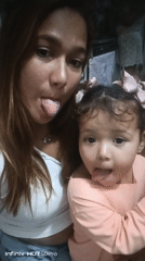 Mother, child share playful selfie moments in Caracas