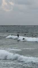 Surfing and park hangs along the Tel Aviv waterfront at dusk