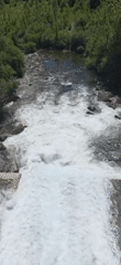Nature footage captures river rapids and spider web in Spain