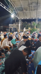 Religious community gathering in Sambipondok, Indonesia