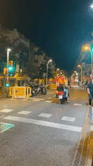 Spanish flags fill Blanes streets on a July night