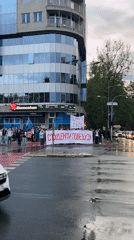 Protest and art display captured in Novi Sad