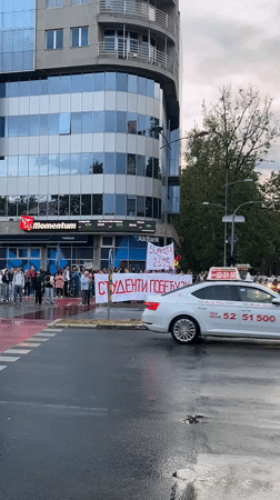 Protest and art display captured in Novi Sad