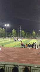 Nighttime soccer game observed in Chongqing High-tech Zone