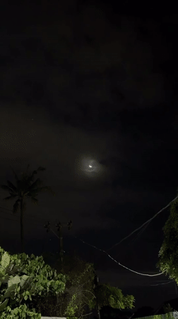 Witness captures moon, temple, cafe scenes in Mengwi, Indonesia