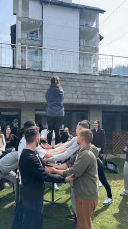 Young adults participate in outdoor group activities in Bansko