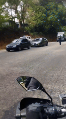 Police checkpoint blocks road in El Jabillo, Venezuela