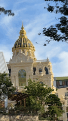 Golden-domed building captured on video in Da Lat, Vietnam