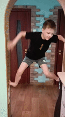 Family moments captured in Chaikovsky: car rides and doorway play