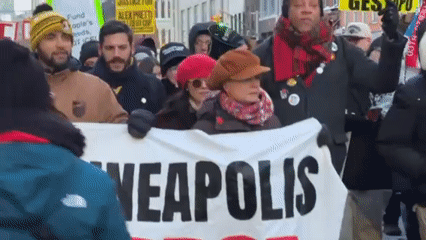 Protesters march in NYC with anti-ICE, Minneapolis Terror signs