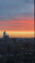 Krasnoyarsk residents document sunset, street scenes during afternoon hours
