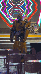 Bumblebee Transformer costume performer entertains crowds in Đà Nẵng