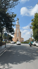 Street view captured of Domaine de Marie church in Da Lat