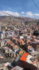 Aerial view of La Paz captured from cable car