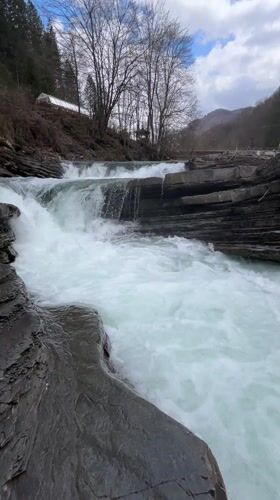 Spring waterfall documented in Bulgarian mountain stream