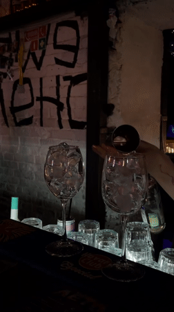Evening bar scene documented in Perm, Russia establishment