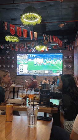 Rugby match draws a crowd at a Dubai sports bar